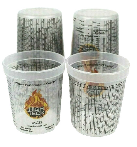 Plastic paint mixing - paint, cups