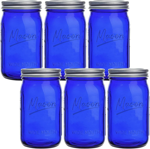 Blue mason jars oz - 32,